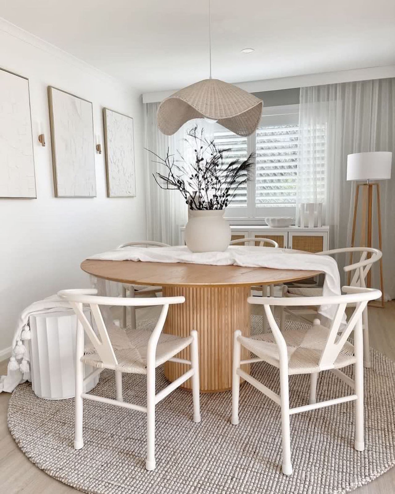 Hans Wegner Replica Wishbone Chair White Natural