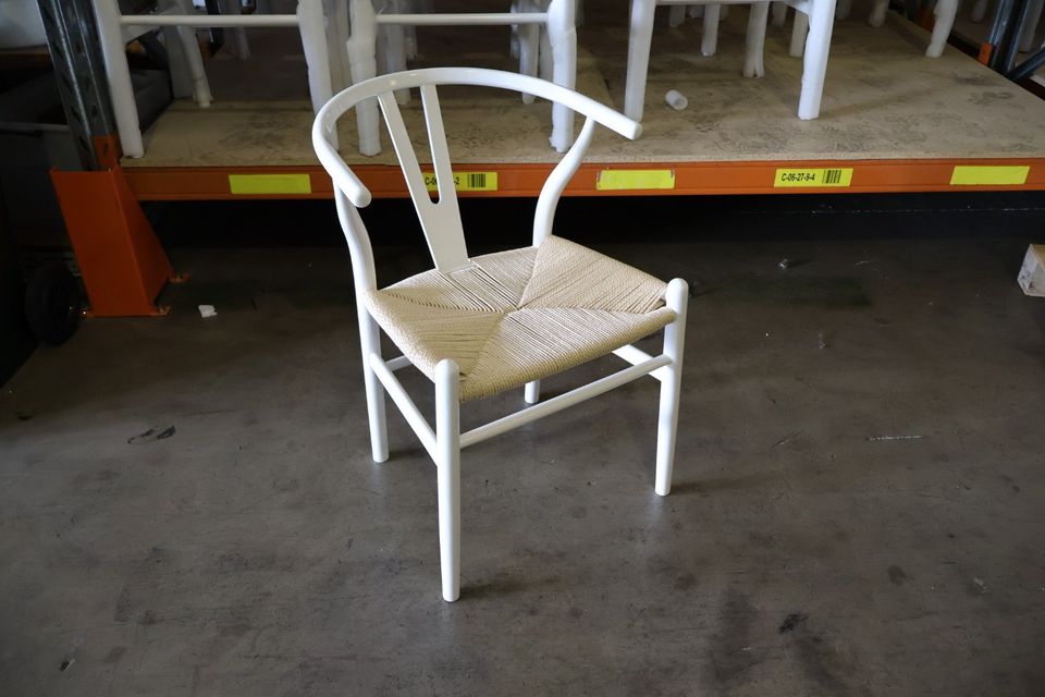 Hans Wegner Replica Wishbone Chair White Natural