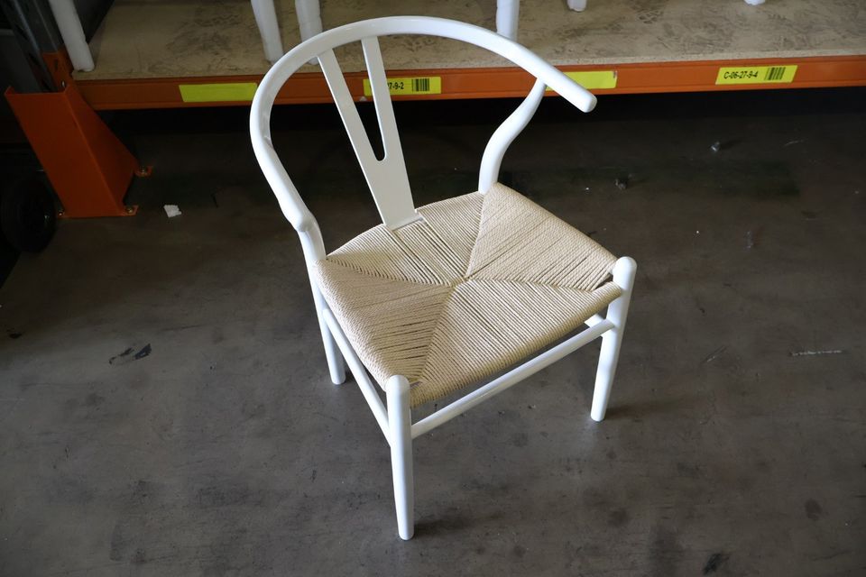 Hans Wegner Replica Wishbone Chair White Natural