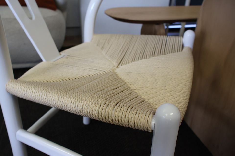 Hans Wegner Replica Wishbone Chair White Natural